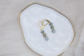 Earrings - Simple Greyish Green