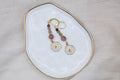 Earrings - Berry with Heart Pendant