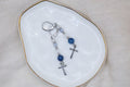 Earrings - Ocean Blue with Cross