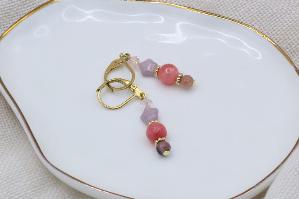 Earrings - Purple Star Berry