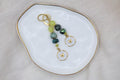 Earrings - Garden Green with Heart Pendant